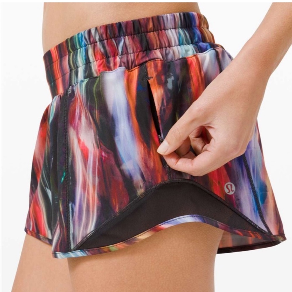 lululemon athletica Multicolor Streak Print Athletic Shorts